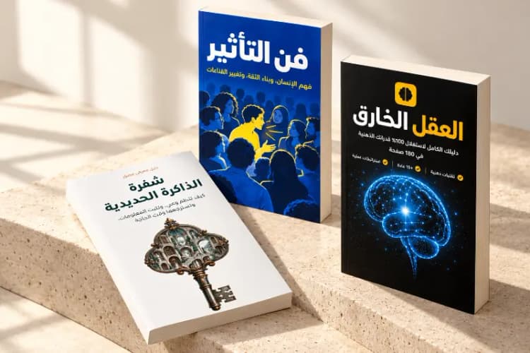 العقل الخارق وشفرة الذاكرة الحديدية وفن التأثير — الكتب الثلاثة المطبوعة